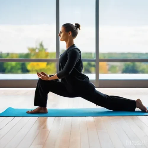 Home 1 요가강사와 스포츠 과학 - Image Prompt 1: The Modern Athlete's Yoga Flow**